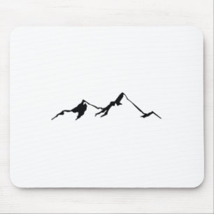 Mountain Chain Vintage Design Climbing Hiking Skii Mouse Pad