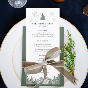 Mountain Christmas Dinner Party Menu