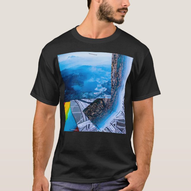 Mountain City Collage Long T-Shirt (Front)
