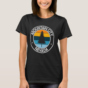 Mountain City Nevada NV USA City Pride Retro Sunse T-Shirt