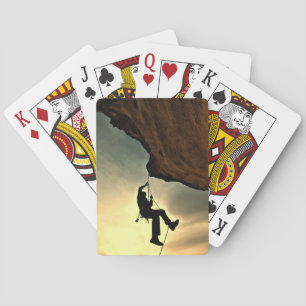 Mountain climber beautiful scenery playing cards