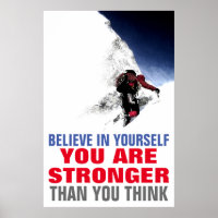 Mountain Climber Believe in Yourself Motivational