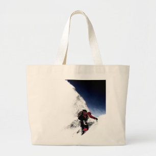 Mountain Climber Extreme Sports Large Tote Bag