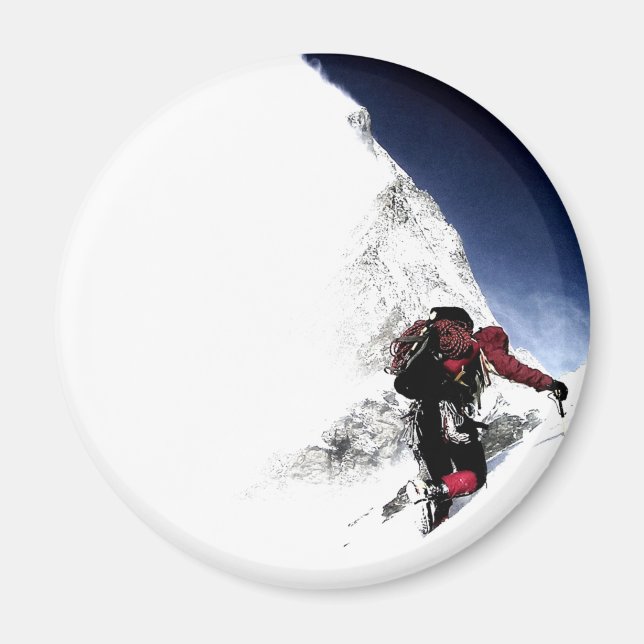 Mountain Climber Extreme Sports Magnet (Front)