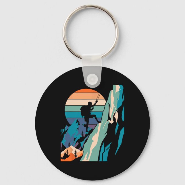 Mountain Climber Funny Rock Climbing Bouldering Me Key Ring (Front)