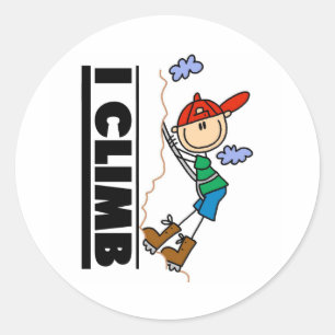 Mountain Climber I Climb Classic Round Sticker