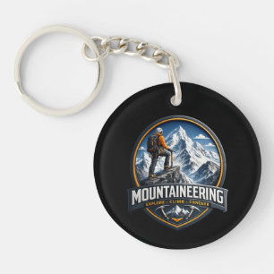 Mountain Climbing Adventure Explorer Acrylic ... Key Ring
