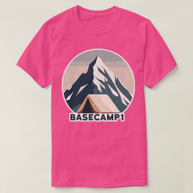 mountain climbing base camp T-Shirt (Design Front)