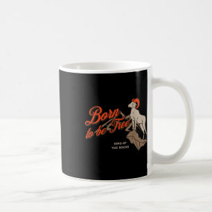 Mountain Climbing Big Horn Sheep, Vintage Outdoors Coffee Mug