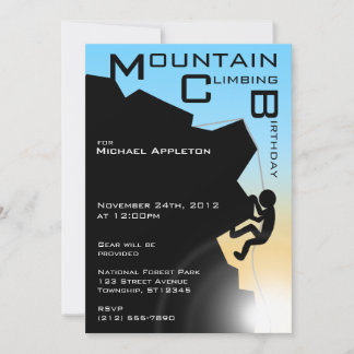 Mountain Climbing Birthday Invitations