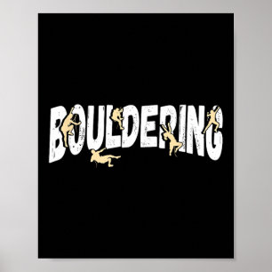 Mountain Climbing Bouldering Poster
