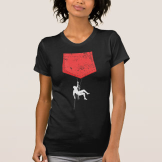 Mountain Climbing Chest Pocket Bouldering Rock Cli T-Shirt