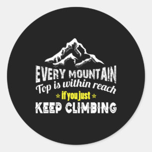 Mountain Climbing  Classic Round Sticker