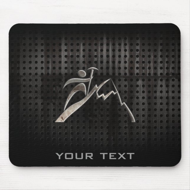Mountain Climbing; Cool Black Mouse Pad (Front)