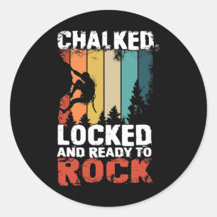 Mountain Climbing Design For A Rock Climber Classic Round Sticker
