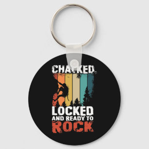 Mountain Climbing Design For A Rock Climber  Key Ring
