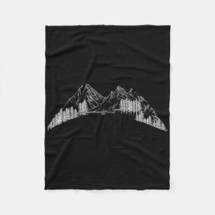 Mountain Climbing Hiking Nature Lover Camping Shir Fleece Blanket