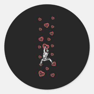 Mountain Climbing Holds Climber Valentine's Day Bo Classic Round Sticker