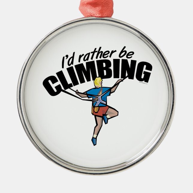 Mountain Climbing Metal Tree Decoration (Front)