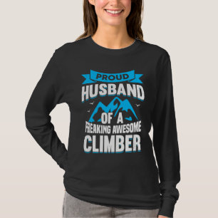 Mountain Climbing Rock Climb Climber Husband 2 T-Shirt