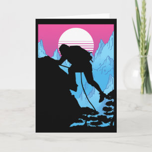 Mountain Climbing Rock Climber Mountaineering _2 Card