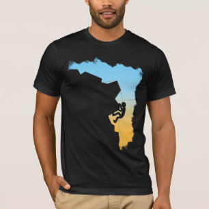 Mountain Climbing Silhouette Design T-Shirt