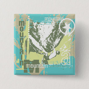 Mountain Climbing Tshirts and Gifts 15 Cm Square Badge