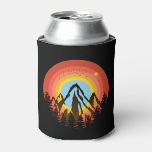 MOUNTAIN COLORFUL SUNSET CAN COOLER