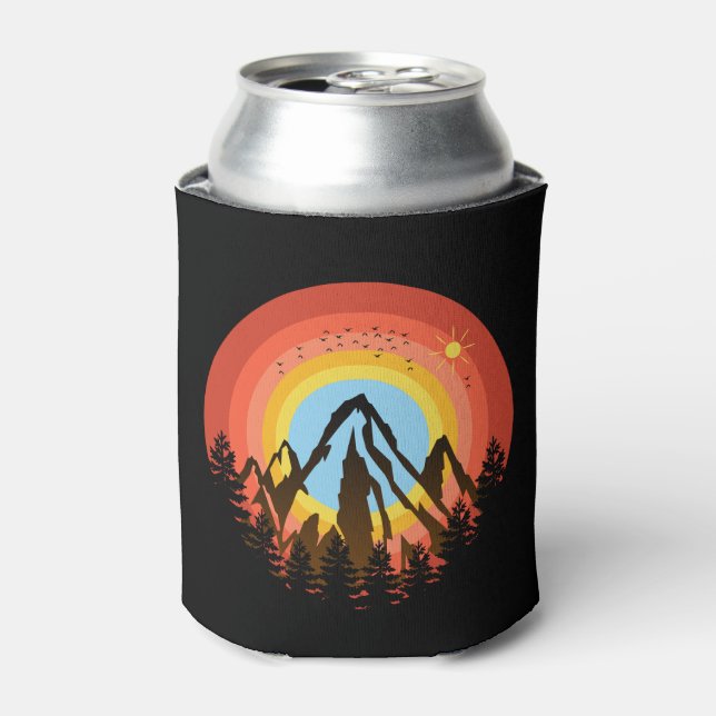 MOUNTAIN COLORFUL SUNSET CAN COOLER (Can Front)