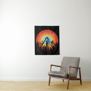 MOUNTAIN COLORFUL SUNSET  TAPESTRY