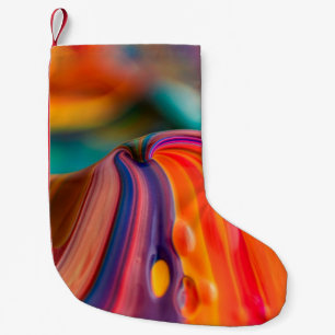 Mountain colors paint colorful art small christmas stocking