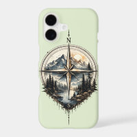 Mountain Compass Vintage iPhone Case