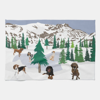 Mountain Coonhounds Tea Towel