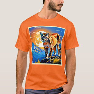 Mountain Cougar: Sunset Majesty T-Shirt