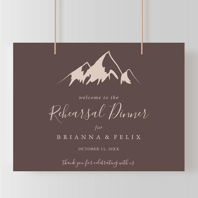 Mountain Country Rehearsal Dinner Welcome Sign (Creator Uploaded)