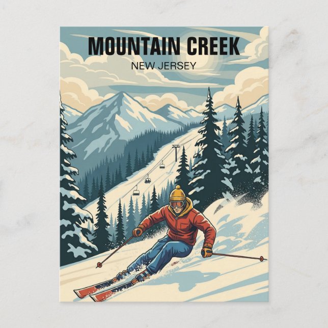 Mountain Creek Skiing New Jersey Travel Postcard (Front)