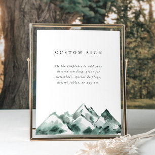 Mountain Custom Wedding Sign Template