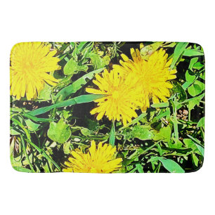Mountain Dandelions Photo From Ottawa Canada Bath Mat