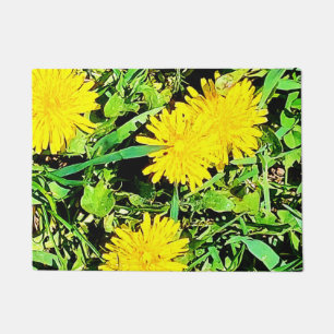 Mountain Dandelions Photo From Ottawa Canada Doormat