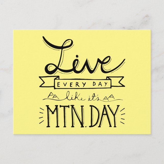 Mountain Day Postcard (Front)