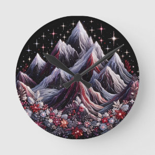 Mountain Design  Round Clock