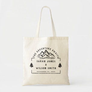 Mountain Destination simple minimal Wedding Tote Bag