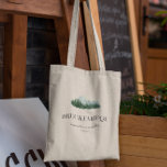 Mountain Destination | Wedding Welcome Tote Bag<br><div class="desc">Thank your wedding guests with some sweet treats in these personalised welcome tote bags. Add your custom wording to this design by using the "Edit this design template" boxes on the right-hand side of the item or click the blue "Customise it" button to arrange the text, change the fonts and...</div>