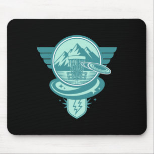 Mountain Disc Golf Basket Flying Disc Scene Mouse Pad