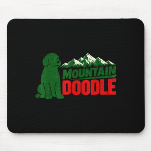 Mountain doodle dog lovers retro vintage outdoor mouse pad