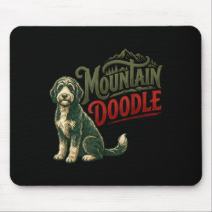 Mountain doodle dog lovers vintage retro outdoor mouse pad
