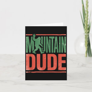 Mountain dude bigfoot retro graphic card