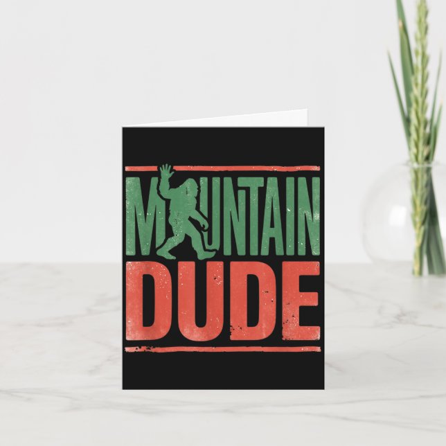 Mountain dude bigfoot retro graphic  card (Front)