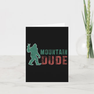 Mountain Dude Funny Bigfoot Sasquatch Rock On Hiki Card