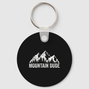 Mountain Dude Nature Rock Climbing Hiking Camping Key Ring